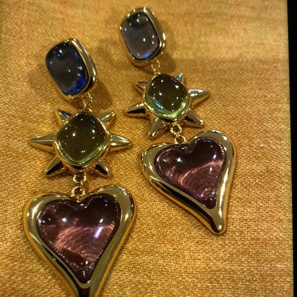 Fancy Colorful Watercolor Earrings for SALE